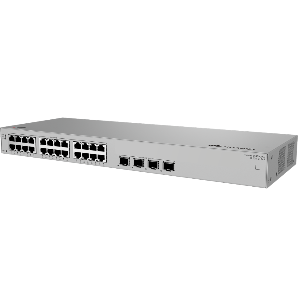 switch-huawei-ekitengine-s220s-24t4j-24-ports-4sfp-2410-100-1000base-t-ports-425ge-sfp-ports-built-in-ac-power-fanless-98012502