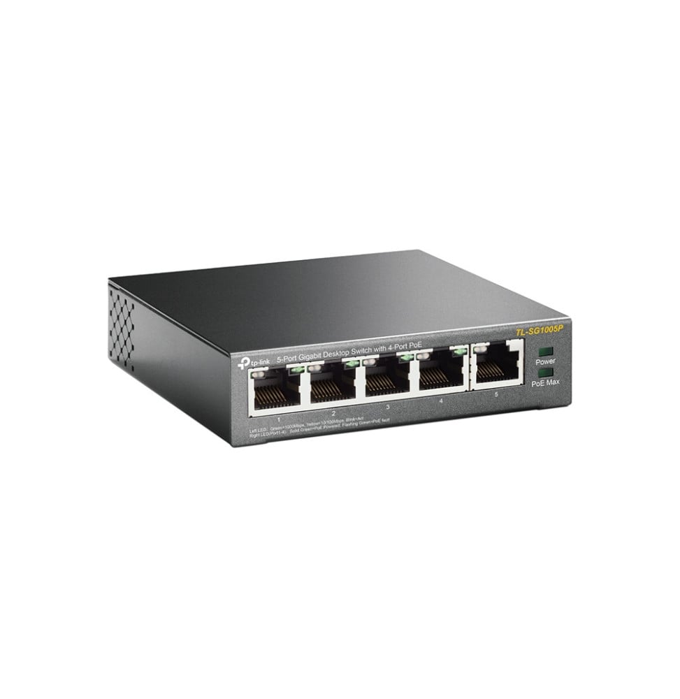 tp-link-tl-sg1005p-non-gere-gigabit-ethernet-10-100-1000-connexion-ethernet-supportant-l-alimentation-via-ce-port-poe-noir