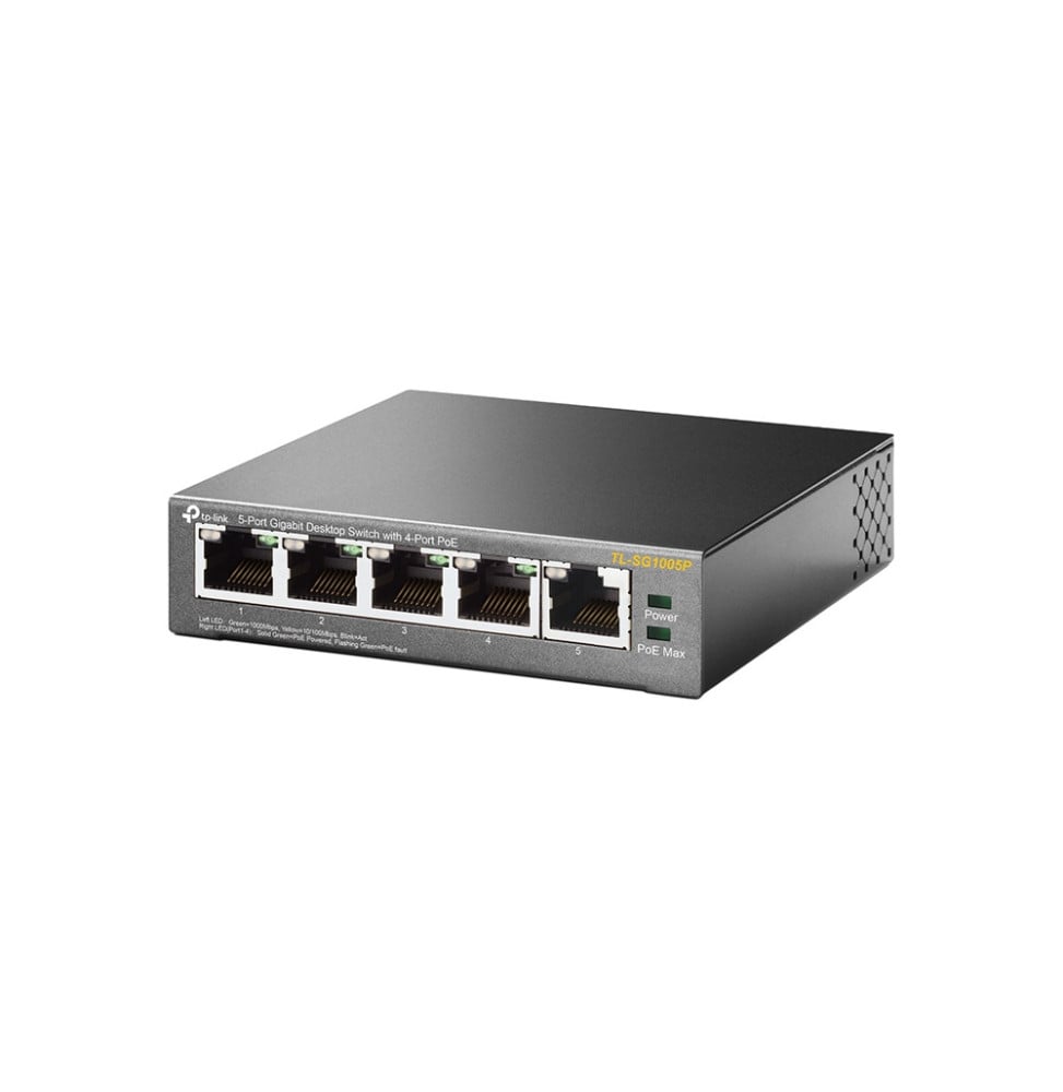 tp-link-tl-sg1005p-non-gere-gigabit-ethernet-10-100-1000-connexion-ethernet-supportant-l-alimentation-via-ce-port-poe-noir